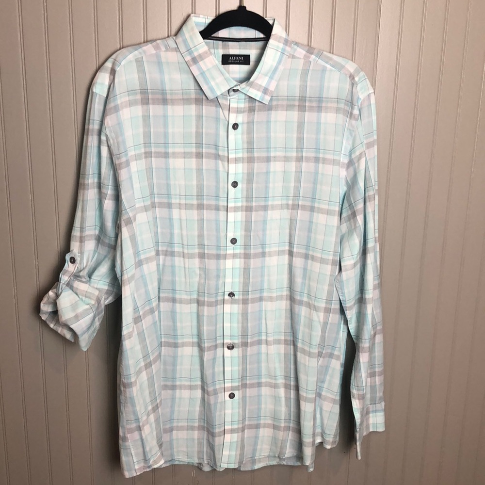 ALFANI Regular Fit Button Up - Picture 2 of 4